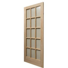 Load image into Gallery viewer, Knotty Pine Unfinished Internal Door - 15 Clear Glazed Light Panels - All Sizes - Doors4less
