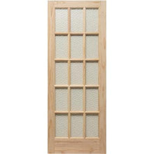 Load image into Gallery viewer, Knotty Pine Unfinished Internal Door - 15 Obscured Glazed Light Panels - All Sizes
