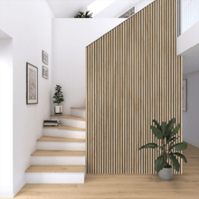 Load image into Gallery viewer, Wooden Slat Acoustic Wall Panel 2400mm x 600mm x 21mm - All Colours - The Wood Panel Company
