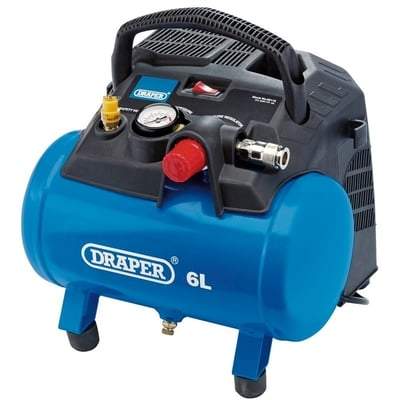 Oil-Free Air Compressor - 6L - 1.2kW - Draper