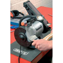Load image into Gallery viewer, Bench Grinder with Sanding Belt and Worklight - 150mm - 370W - Draper
