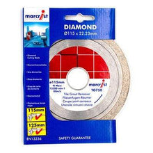 Load image into Gallery viewer, TG750 Grout Remover Blade (115mm x 22.2mm) - Marcrist Tools &amp; Workwear
