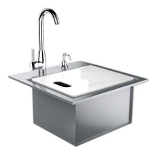 Load image into Gallery viewer, Sunstone Premium Water Sink with Faucet / Soap Dispenser / Grid Base - Sunstone Outdoor Kitchens
