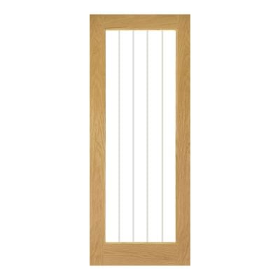 Ely Prefinished Oak Glazed (1 Full Light Panel) Internal Door - All Sizes - Deanta
