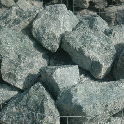 250mm - Green Granite Rockery Stone - 850kg Bag - Build4less