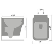 Load image into Gallery viewer, Medici Wall Hung Toilet with Soft Close Seat - Aqua
