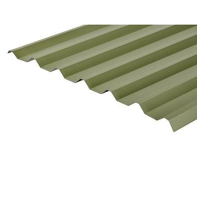 Cladco 34/1000 Box Profile PVC Plastisol Coated 0.7mm Metal Roof Sheet (Moorland Green) - All Sizes - Cladco