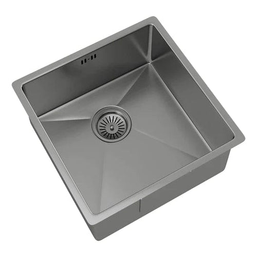Single Bowl Inset/Undermount Brushed Steel Kitchen Sink - Ellsi