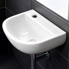 Load image into Gallery viewer, Compact 38cm Special Needs Basin 1 Tap Hole with no Overflow in Alpine White - RAK Ceramics
