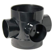 Load image into Gallery viewer, Solvent Weld Soil Short Boss Pipe - 110mm Black - Floplast Drainage
