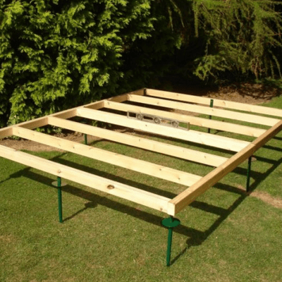 Pressure Treated Shed Base inc Ground Spikes - All Sizes - Shire