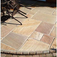 Load image into Gallery viewer, Traditional Rippon Buff Sandstone Paving Pack (19.50m2 - 66 Slabs / Mixed Pack) - Paveworld
