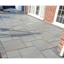 Load image into Gallery viewer, Chivas Light Grey Sandstone Paving Pack (19.50m2 - 66 Slabs / Mixed Pack) - Paveworld
