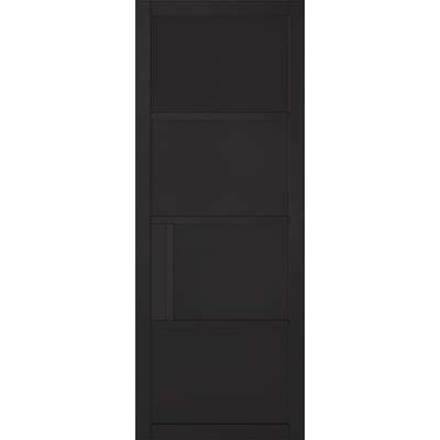 Chelsea Black Primed Panelled Interior Door - All Sizes - LPD Doors Doors