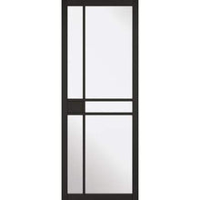 Load image into Gallery viewer, Greenwich Black Primed 5 Glazed Clear Light Panels Interior Door - All Sizes - LPD Doors Doors
