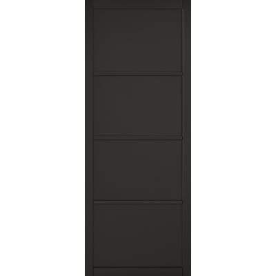 LPD Soho Black Primed Panelled Interior Door - Shop Online – Build4less