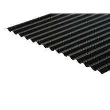 Load image into Gallery viewer, Cladco Corrugated 13/3 Profile PVC Plastisol Coated 0.7mm Metal Roof Sheet (Black) - All Sizes
