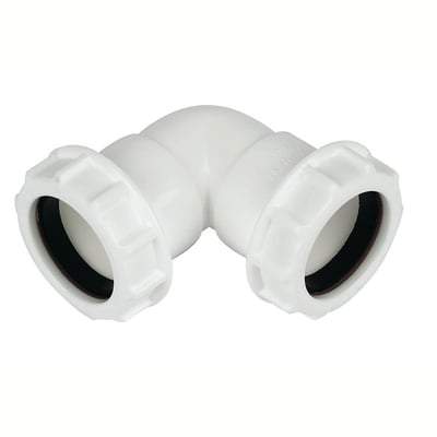 Compression Waste 90 Degree Bend - All Sizes - Floplast Drainage