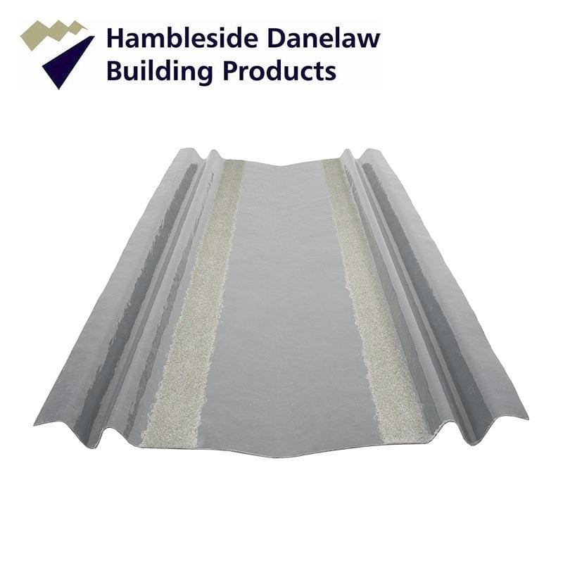 Hambleside Danelaw Narrow Open Valley Trough for Tile Roofs Without Retention Bar Lead Grey