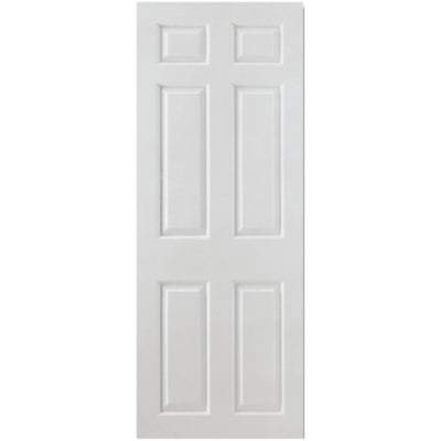 Moulded Smooth White Primed 6 Panel Interior Fire Door FD30 - All Sizes - LPD Doors Doors