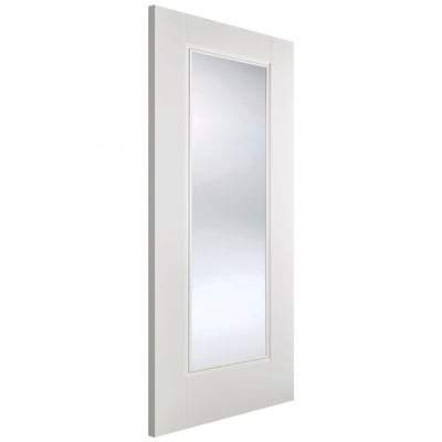 Eindhoven White Primed 1 Glazed Clear Bevelled Light Panel - All Sizes - LPD Doors Doors