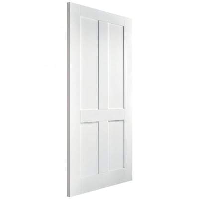 London White Primed 4 Panel Interior Fire Door FD30 - All Sizes - LPD Doors Doors