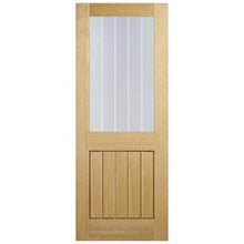 Load image into Gallery viewer, LPD Oak Belize 1 Light Panel Silkscreen Glazed Un-Finished Internal Door - All Sizes - LPD Doors Doors
