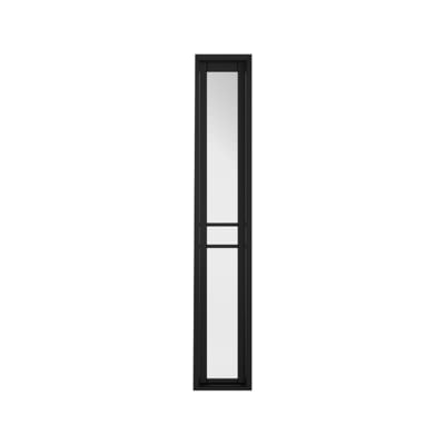 LPD Greenwich W6 Black Primed 3 Glazed Clear Demi Panel 1981mm x 292mm - LPD Doors Doors