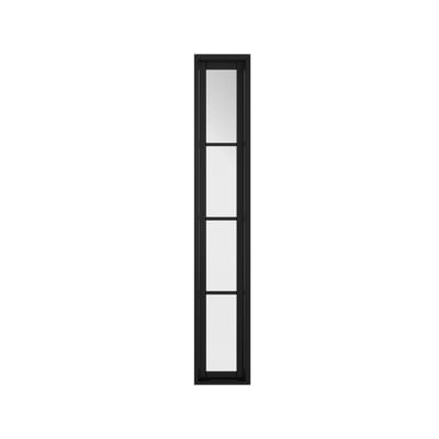 LPD Soho W6 Black Primed 4 Glazed Clear Demi Panel 1981mm x 292mm