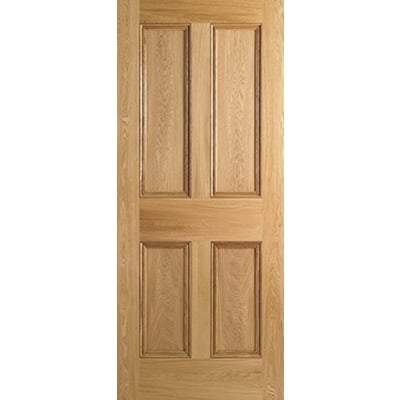 Oak 4 Panel Un-Finished Internal Fire Door FD30 - All Sizes - LPD Doors Doors
