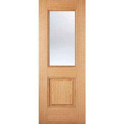 LPD Oak Arnhem 1 Light/1Panel Glazed Pre-Finished Internal Door - All Sizes - LPD Doors Doors