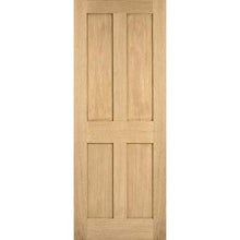 Load image into Gallery viewer, Oak London 4 Panel Un-Finished Internal Fire Door FD30 - All Sizes - LPD Doors Doors
