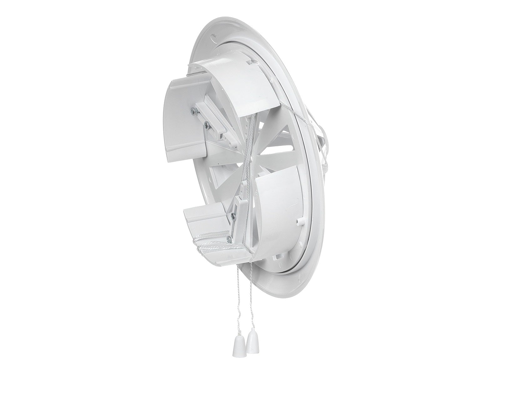 Adjustable Louvre Vent Round 80mm-160mm White - Best4Trade-Retail