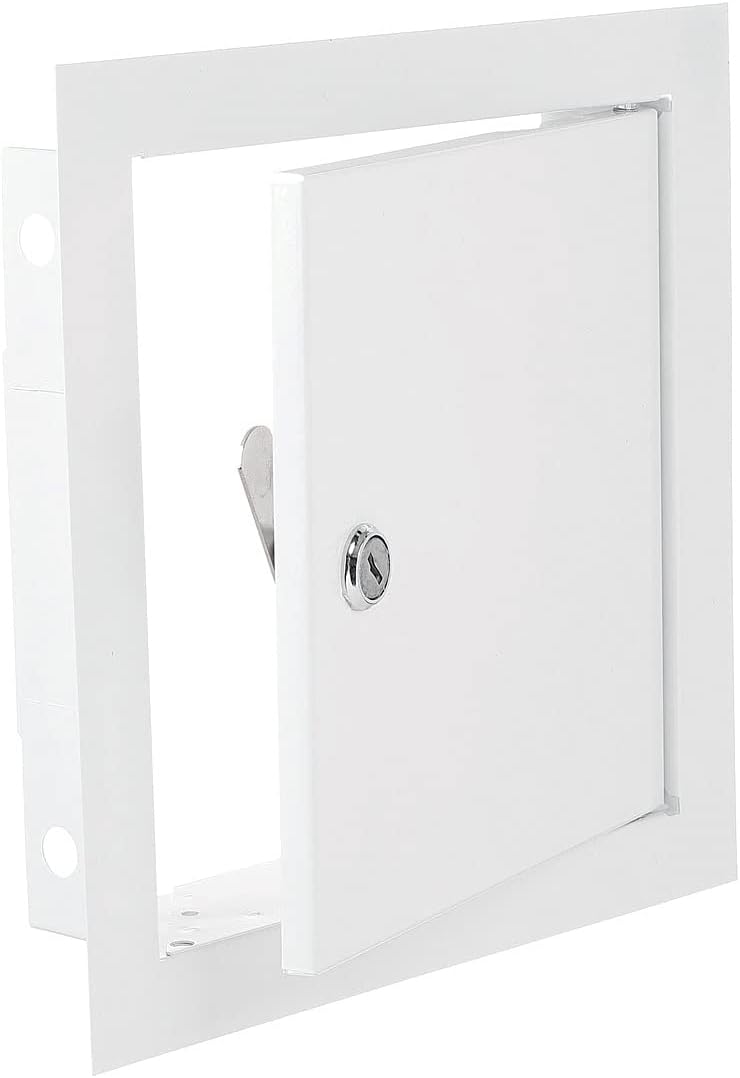 Access Panel Door Metal With Lock, White 250mm x 300mm - Best4Trade-Retail
