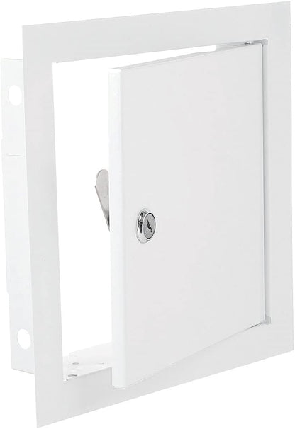Access Panel Door Metal With Lock, White 400mm x 400mm - Best4Trade-Retail