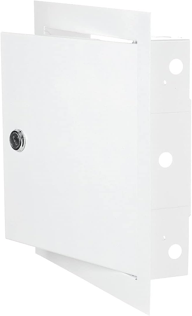 Access Panel Door Metal With Lock, White 200mm x 300mm - Best4Trade-Retail