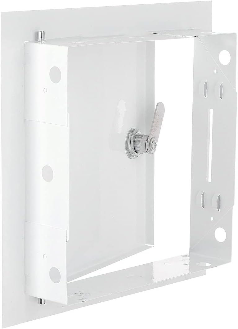 Access Panel Door Metal With Lock, White 300mm x 300mm - Best4Trade-Retail