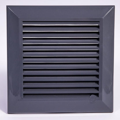 Louvre Vent Graphite Duo Smart 140/210 140mm X 210mm With Fly Mesh - Best4Trade-Retail