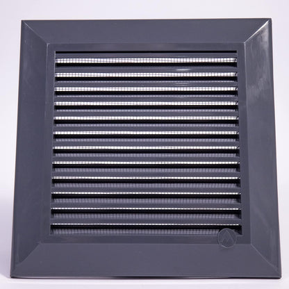 Louvre Vent Graphite Duo Smart 140/210 140mm X 210mm With Fly Mesh - Best4Trade-Retail