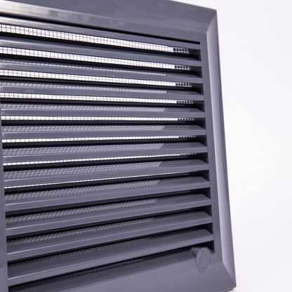 Louvre Vent Graphite Duo Smart 140/210 140mm X 210mm With Fly Mesh - Best4Trade-Retail