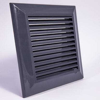 Louvre Vent Graphite Duo Smart 140/210 140mm X 210mm With Fly Mesh - Best4Trade-Retail