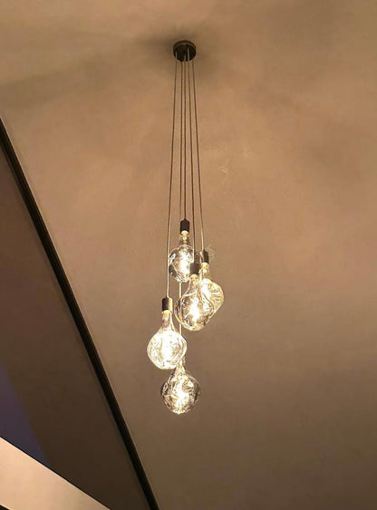 5 Light Cluster Evo Pendant Chandelier | Stairwell & High Ceiling Lighting UK