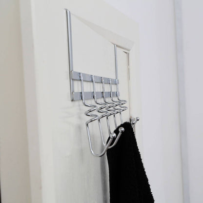 Over Door Chrome 5 Hook Hanger