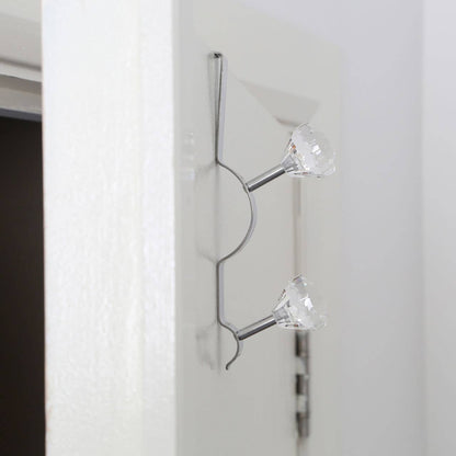 Over Door Clear Diamantes Double Hook