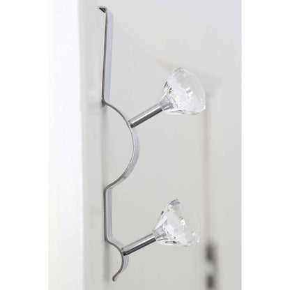 Over Door Clear Diamantes Double Hook