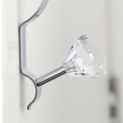 Over Door Clear Diamantes Double Hook