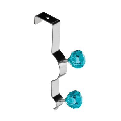 Over Door Teal Diamantes Double Hook