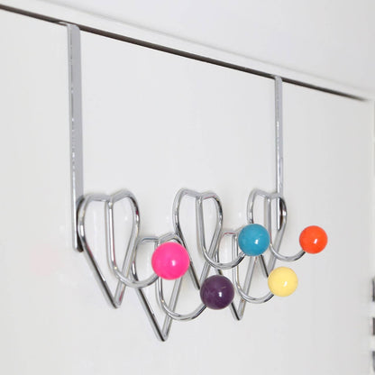 Multi Colour Heart Design Over Door Hanger