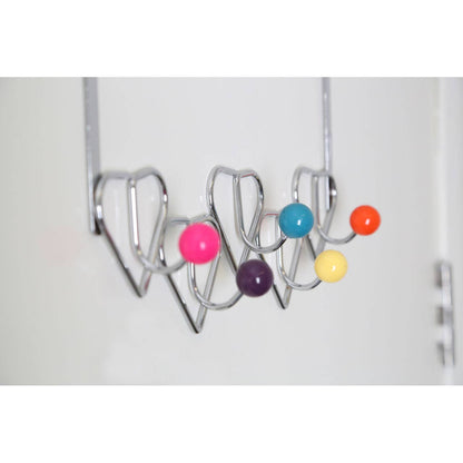 Multi Colour Heart Design Over Door Hanger