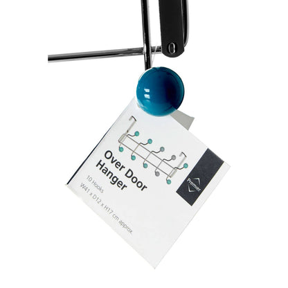 Ten Hook Over Door Turquoise Balls Hanger